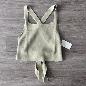 Aritzia Sage Green Knit Tank Top
